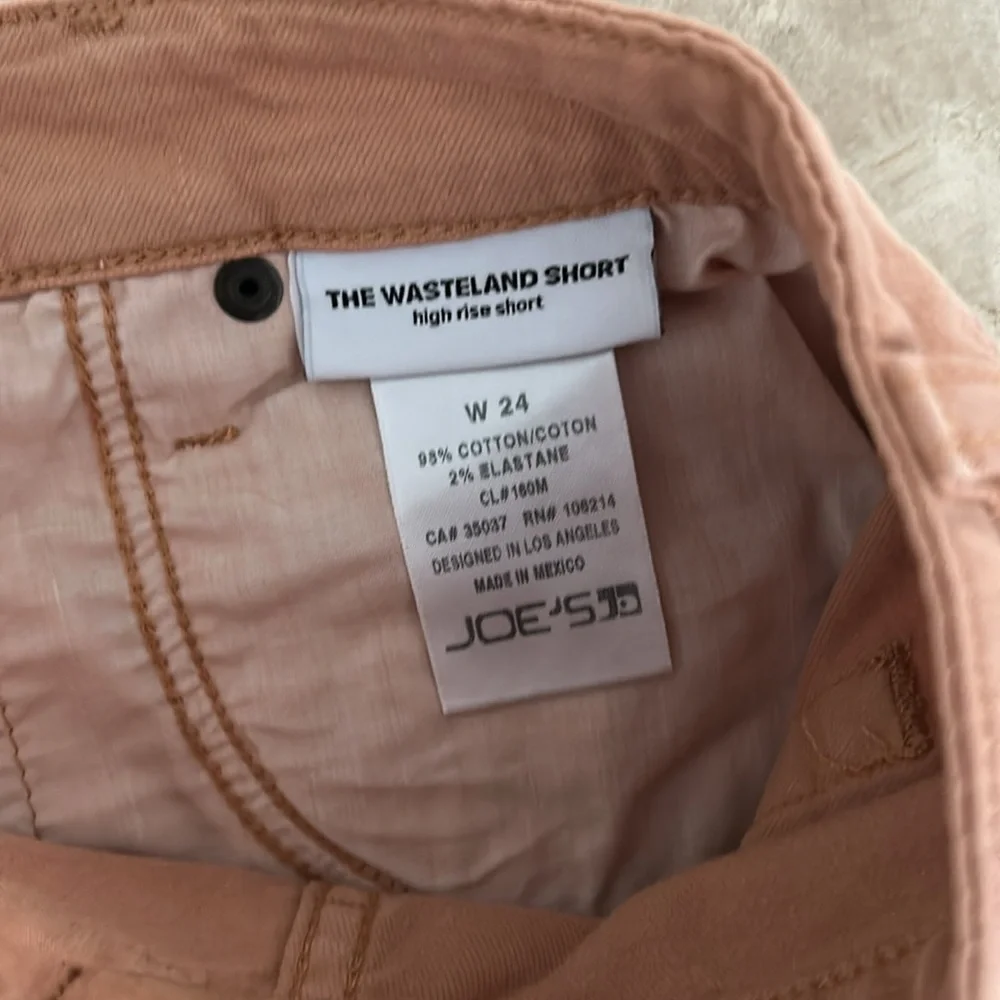 Joe’s The Wasteland High Rise Short‎ Women's Button Fly Denim Tan Shorts Size 24